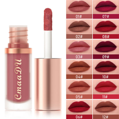 Lipstick Velvet Lip Gloss Single Lip Lacquer Matte Finish No Stain On Cup Fade