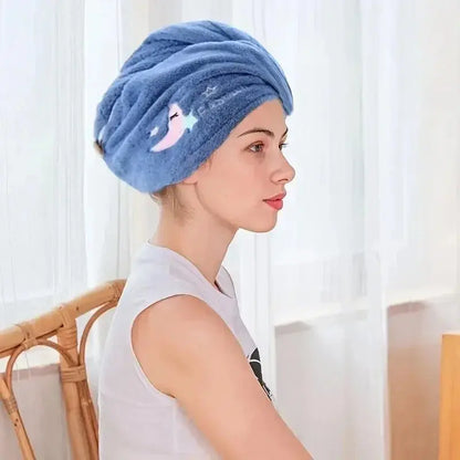 Quickly Dry Hair Hat Super Absorbent Soft Bathroom Women Head Towels Girls Cute Hair Towel Hair Dry Wrap Bonnets