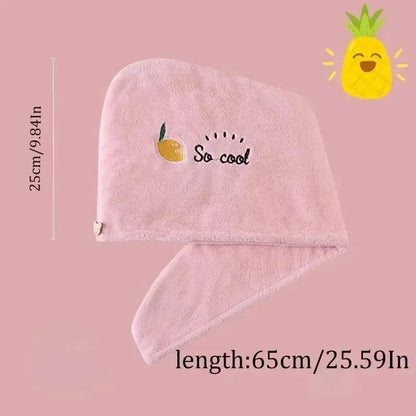 Quickly Dry Hair Hat Super Absorbent Soft Bathroom Women Head Towels Girls Cute Hair Towel Hair Dry Wrap Bonnets